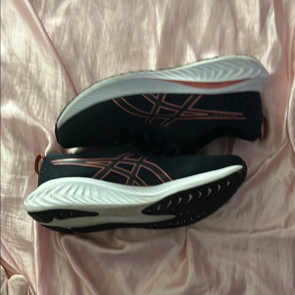 ASICS Navy and Coral Running Shoes